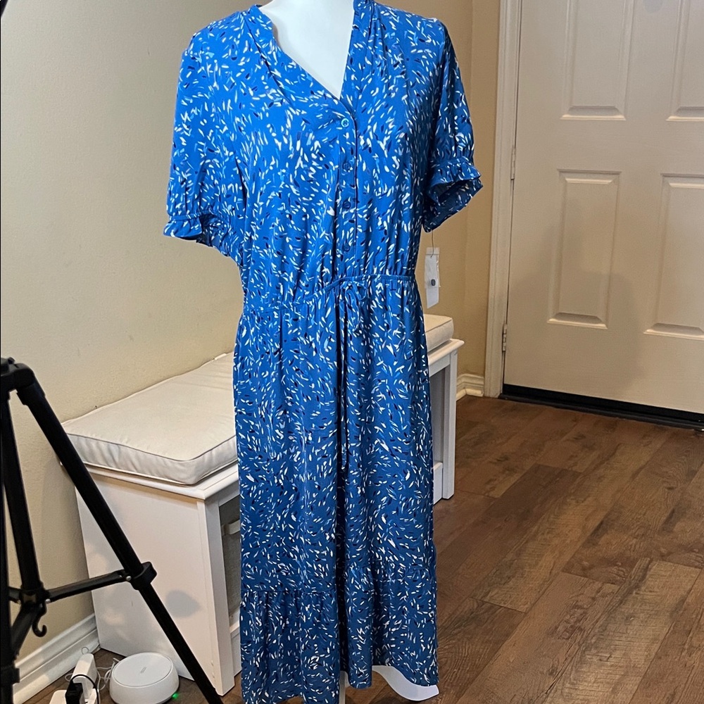 Chic Blue Women's Maxi Dress